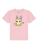 wat? Apparel T-Shirt Osterhase mit Blumen in Rosa