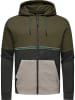 ragwear Kapuzensweatjacke Blocky in Dark Olive