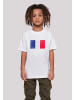 F4NT4STIC T-Shirt France Frankreich Flagge distressed in weiß