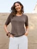 WITT WEIDEN Kurzarm-Pullover in taupe