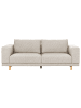Beliani 3-Sitzer Sofa NIVALA in Beige - (W) 220 x (H) 76 x (L) 84 cm