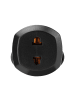Intirilife 4x Steckdosen Adapter - UK Typ G auf USA in SCHWARZ