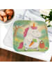 Mr. & Mrs. Panda Potholder Einhorn Vegan Design ohne Spruch in Weiß