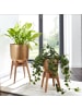 KADIMA DESIGN Blumentopf | Metall/Massiv, 2er Set, Gold, Pflanzkübel