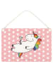 Mr. & Mrs. Panda Deko Schild Einhorn Blümchentail ohne Spruch in Rot Pastell