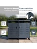 COSTWAY Mülltonnenbox 240L Metall Outdoor in Grau