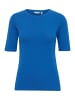 b.young T-Shirt Slim Fit Ellenbogen-Länge Rundhalsausschnitt in Blau-2