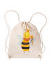Mr. & Mrs. Panda Drawstring Bag Biene König ohne Spruch in Creme