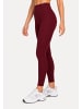SMILODOX LEO Leggings Velvara in Rot Leo