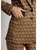 MADELEINE Langer Jersey-Blazer mit Reverskragen in caramel / schwarz / grau