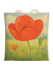 Mr. & Mrs. Panda Schultertasche Blume Mohnblume Design ohne Spruch in Weiß