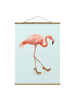WALLART Stoffbild - Jonas Loose - Flamingo mit High Heels in Orange