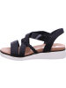 rieker Keilsandalette in schwarz/schwarz/black