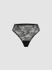 Erlich Textil  SLEEK LACE STRING in schwarz