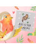 Mr. & Mrs. Panda Einladungskarte Otter Seerose mit Spruch in Grau Pastell