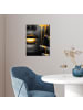 OnlyWow Poster Gesicht gold schwarz