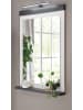 Furn.Design Badspiegel weiß Pinie, anthrazit Landhaus, Wandspiegel mit Ablage 56 cm