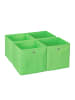 relaxdays 4 x Aufbewahrungsbox in Grün - (B)30 x (H)30 x (T)30 cm