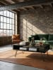 KADIMA DESIGN Couchtisch 100x50x40 cm Mango Massivholz Metall Sofatisch, Design