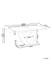 Beliani Ausziehbarer Tisch MERRAN in Beige - (W) 90 x (H) 76 x (L) 160 cm
