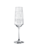 Mr. & Mrs. Panda Flute Glas Hund Dogge mit Spruch in Transparent