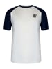 SikSilk T-Shirt Raglan in White, Black