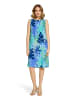 Betty Barclay Plisseekleid ohne Arm in Blau/Grün