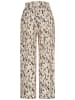 Cloud5ive Cloud5ive Summer Crepe-Pants with animal print in beige/black
