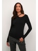 Kaffe Langarm-Bluse KAmerikka Slim fit in Black Deep