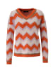 Aniston CASUAL Strickpullover in orange-flieder-rosé-goldfarben