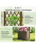 COSTWAY Blumenkasten mit Rankgitter 140cm in Braun