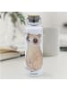 Mr. & Mrs. Panda Trinkflasche Plumplori Glücklich ohne Spruch in Weiß