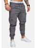 Humy Cargo Jogger Pants Stretch Denim Chino Hose A&S in Dunkelgrau