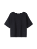 Marc O'Polo Kurzarm-Strickpullover loose in Deep Night Blue