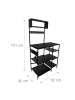 relaxdays Küchenregal in Schwarz - (B)82 x (H)151 x (T)40 cm