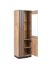 Beliani Vitrine MANAIA in Braun/Schwarz - (W) 60 x (H) 180 x (L) 36 cm