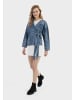 DreiMaster Vintage Damen Wickeljacke in Dunkelmariner Druck