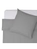 Lumaland Premium Bettwäsche 155x200cm cool grey + Kissenbezug 80x80cm grau