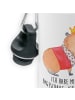 Mr. & Mrs. Panda Trinkflasche Capybara König mit Spruch in Weiß