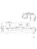 Beliani Ecksofa KOHLO in Beige/Schwarz - (W) 268 x (H) 86 x (L) 154 cm linksseitig
