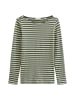 Marc O'Polo Gestreiftes Longsleeve regular in Medium Green