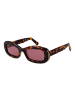 GCDS Unisex Sonnenbrillen Rechteck Braun