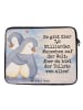 Mr. & Mrs. Panda Laptop Tasche Pinguine Kuscheln Design mit Spruch in Weiß