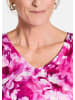 GOLDNER Kurzgröße:  Bluse Viskosebluse mit floralem Design in pink / weiß / geblümt