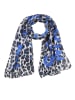 Laura Scott Modetuch in beige-royalblau