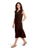 CARTOON Casual-Kleid mit Flügelärmeln in Dunkelbraun