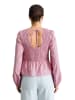 Marc O'Polo DENIM Peplum-Streifenbluse slim in Light Pink