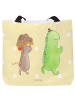 Mr. & Mrs. Panda Tote Bag Schildkröte Maus ohne Spruch in Gelb Pastell