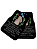 Mr. & Mrs. Panda Auto Teppich Hase Blume mit Spruch in Schwarz