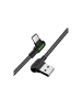 Wisam® 3A USB auf USB-C Schnell-Ladekabel LED, 0.5m (schwarz)